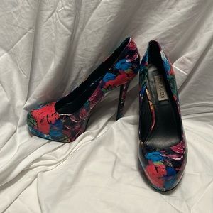 Steve Madden abstract bright colored floral print
